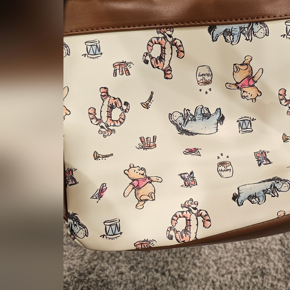 Loungefly Disney Winnie Pooh Character Cream & Brown Print Backpack - Picture 3 of 16